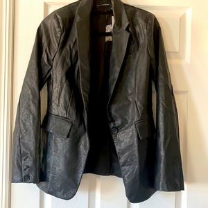 Faux leather blazer new with tags
